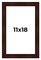 11x18 Distressed Brown Picture Frame - UV Acrylic, Foam Board Backing, Hanging Hardware